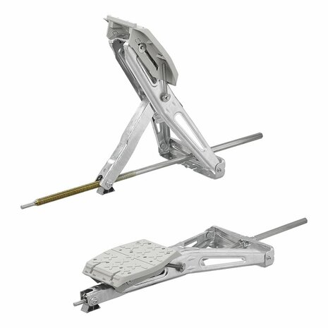 Caravanhoeksteun 1000kg 605x280mm H:470mm incl. stabilisatievoet en verlengd uitdraaimechanisme
