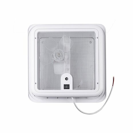 Dakluik 280 x 280 mm zonder permanente ventilatie transparant met ventilator