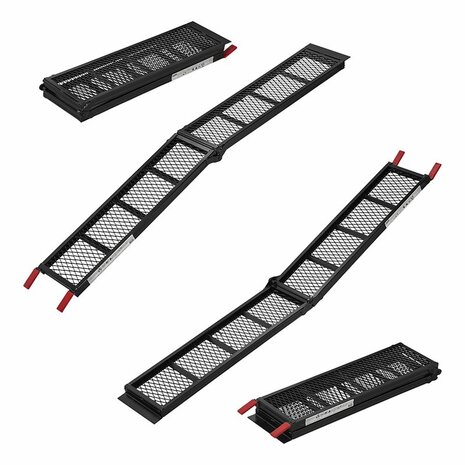 Oprijplaat staal vouwbaar 203x28cm 340kg per stuk