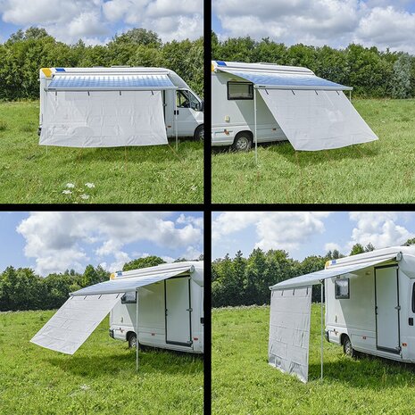 Zonwering voorzijde voor dak- en wandluifels 330 x 200 cm