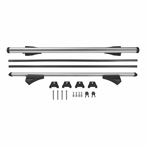 Dakraildrager voor gesloten dakrail 120cm aluminium 75kg