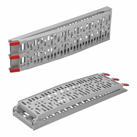 Oprijplaat aluminium vouwbaar 220x28cm 340kg per stuk