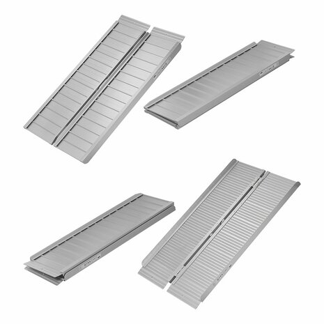 Oprijplaat aluminium vouwbaar voor rolstoel 122x73cm 270kg