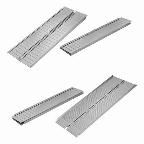 Oprijplaat aluminium vouwbaar voor rolstoel 183x73cm 270kg