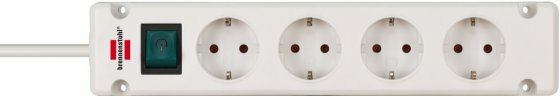 Stekkerdoos 4-voudig wit 1,5m h05vv-f 3g1,5