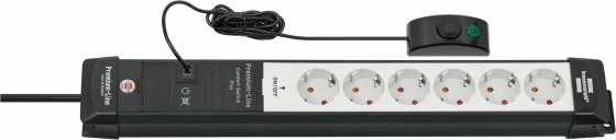 Stekkerdoos 6-voudig zwart lichtgrijs 3m h05vv-f 3g1,5