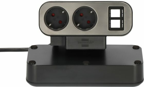 Duplex-stekkerdoos, 2x keystone-modules, 10x veiligheidscontactdozen, zilver zwart