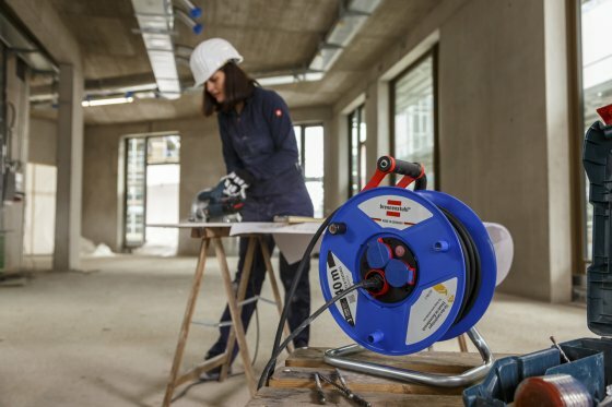 Garant IP44 kabelhaspel voor nijverheid bouw 40m H07RN-F 3G2,5