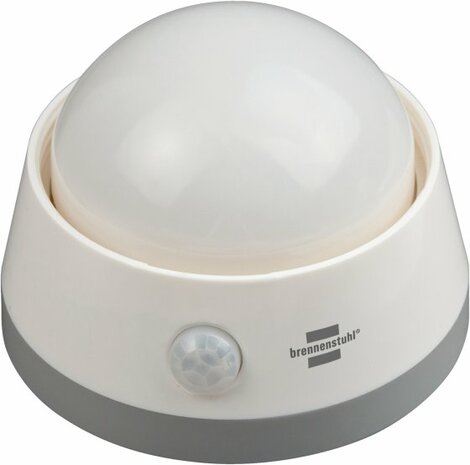 LED-nachtlicht NLB 02 BS met batterij met infrarood bewegingsmelder en drukschakelaar 2 LED 6 lm 3x AA (inclusief)