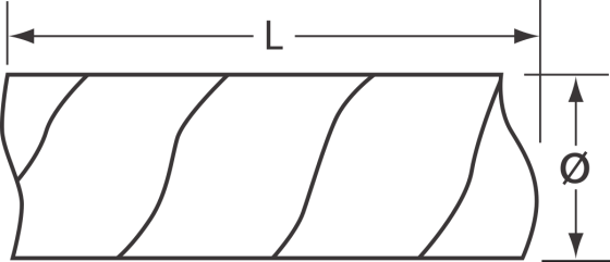 Spiraalslang L  2,5m; Ø  20mm grijs