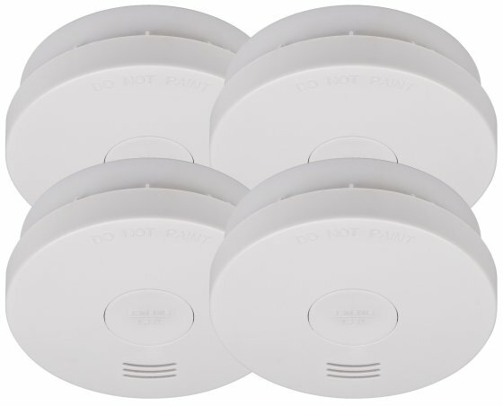Rookmelder SET, 4x RM L 3100 met geïntegreerde batterij
