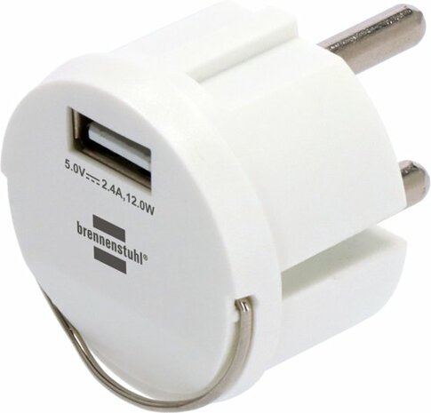 USB-stopcontactadapter 2,4A wit