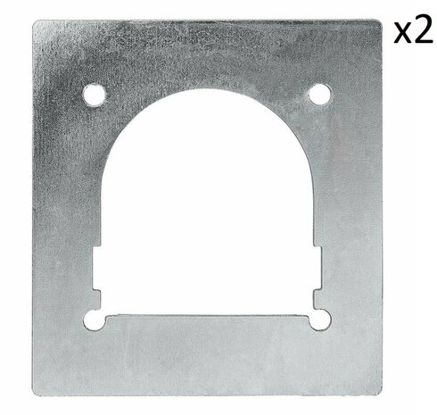 Montageplaat voor sjoroog enkel 142x132mm x2 stuks