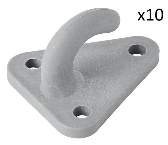 Touwhaak kunststof 45x39mm x10 stuks