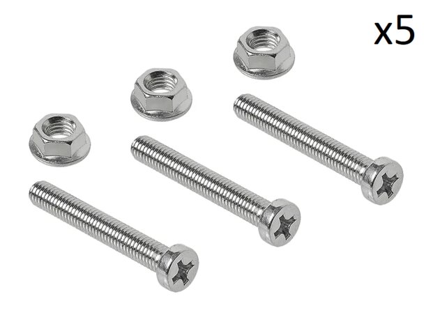 Schroevenset M8 6-delig voor stekkerdoos x5 stuks