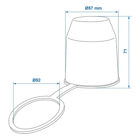 Trekhaakdop kunststof met ring x5 stuks