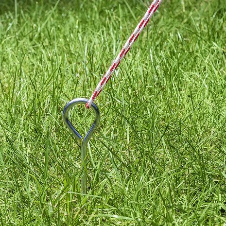 Tentharing 19cm aluminium met oog x10 stuks