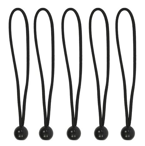 Tentspanner elastisch 25cm met plastic bal - set van 5 stuks