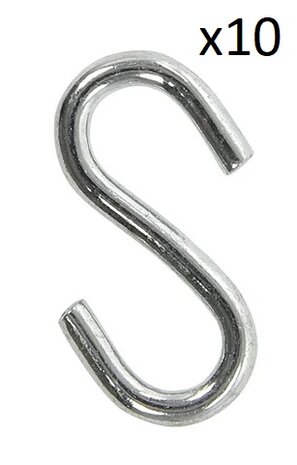 S-haak  dia 3mm 2,9x1,3cm x10 stuks