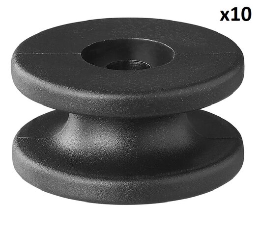 Touwhaak rond pvc diameter 30 x 15 mm x10 stuks