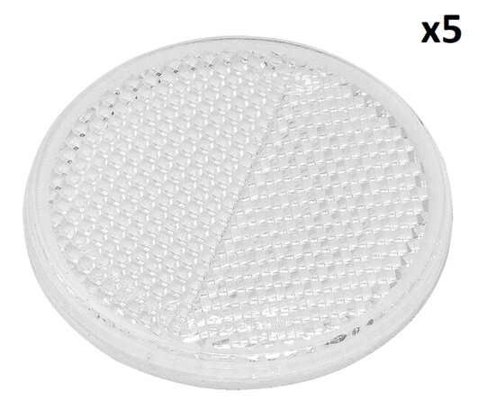 Reflector wit 60mm zelfklevend x5 stuks