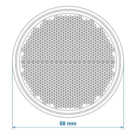 Reflector rood 58mm zelfklevend met grondplaat x5 stuks