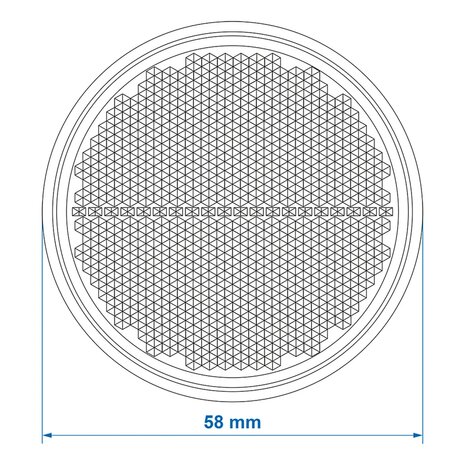 Reflector wit 58mm zelfklevend met grondplaat x5 stuks