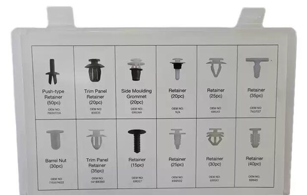 Bekleding clips assortiment Peugeot & Citroen 345-delige