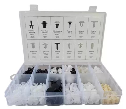 Bekleding clips assortiment Peugeot & Citroen 345-delige