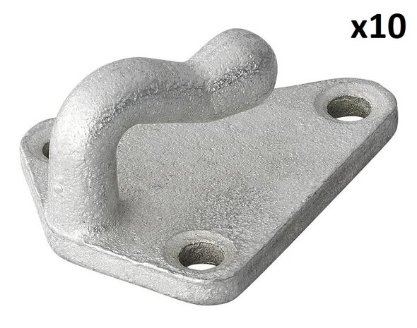 Touwhaak metaal 40x45mm x10 stuks