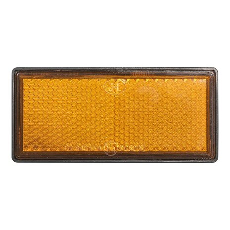 Reflector oranje 85x39mm zelfklevend met grondplaat x10 stuks