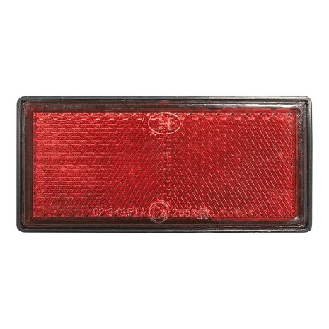 Reflector rood 85x39mm zelfklevend met grondplaat x10 stuks