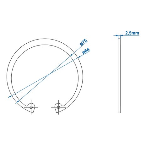 Seegerring diameter 80mm x10 stuks
