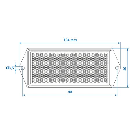 Reflector oranje 104x40mm schroefbevestiging x10 stuks