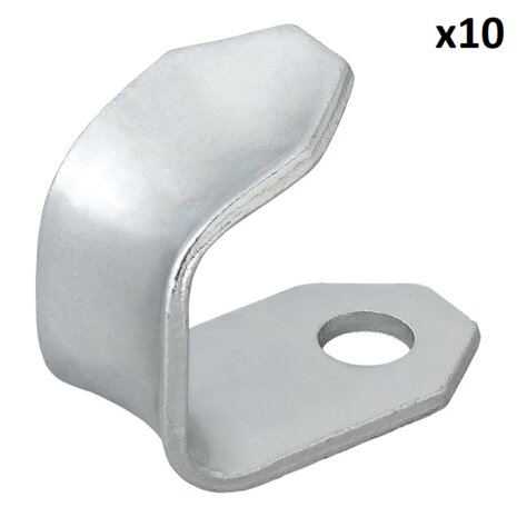 Haak schroefbaar metaal 37 x 25 x 3 mm x5 stuks