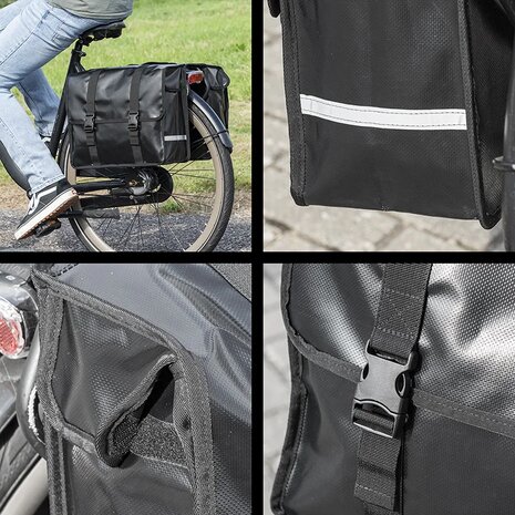 Fietstas dubbel 40L waterdicht