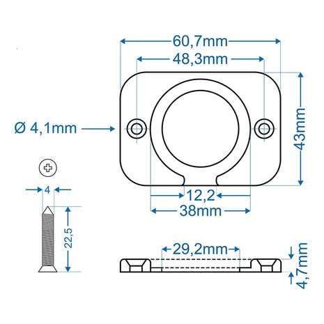 Inbouw- installatieframe enkelvoudig x10 stuks