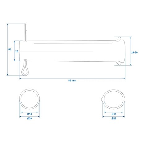 As voor neuswiel 60 mm x10 stuks