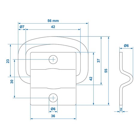 Sjoroog tweedelig 42 x 36 mm x10 stuks