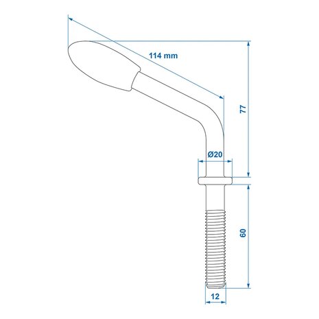 Spindel voor neuswielklem 48 mm x10 stuks