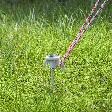 Tentharing 20cm metaal schroefbaar met kunststof haak x10 stuks