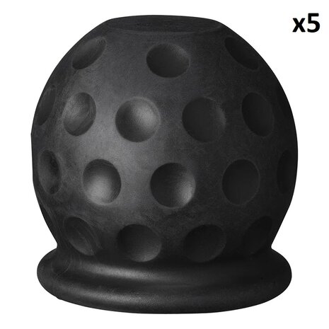 Trekhaakdop Golfbal zwart x5 stuks