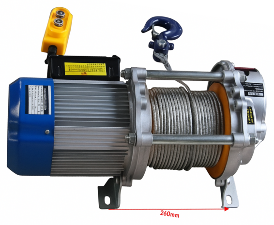 Bouwkraan 500kg 25m elektrisch 230V 360° rotatie
