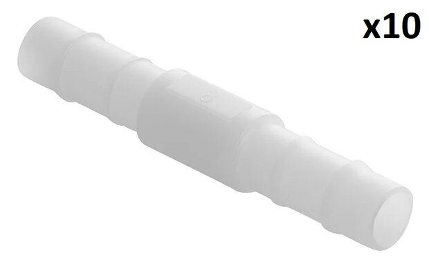 Slangtule recht 8mm x10 stuks