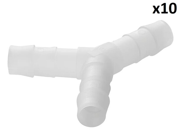 Slangtule Y-stuk 8mm x10 stuks