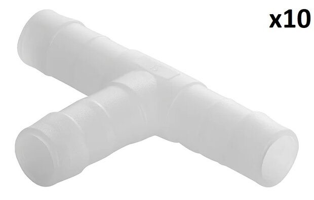 Slangtule T-stuk 12mm x10 stuks