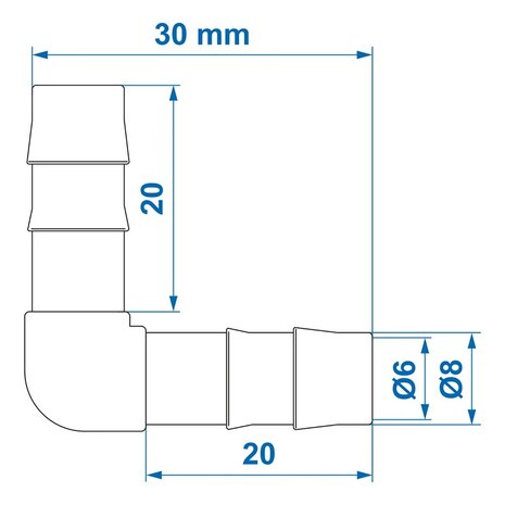 Slangtule haaks 8mm x10 stuks