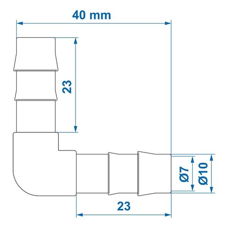 Slangtule haaks 10mm x10 stuks