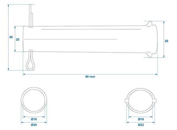 As voor neuswiel 60 mm x5 stuks