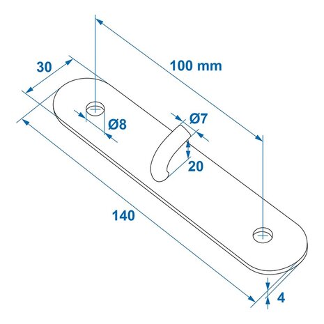 Tegenstuk voor spansluiting rond x5 stuks